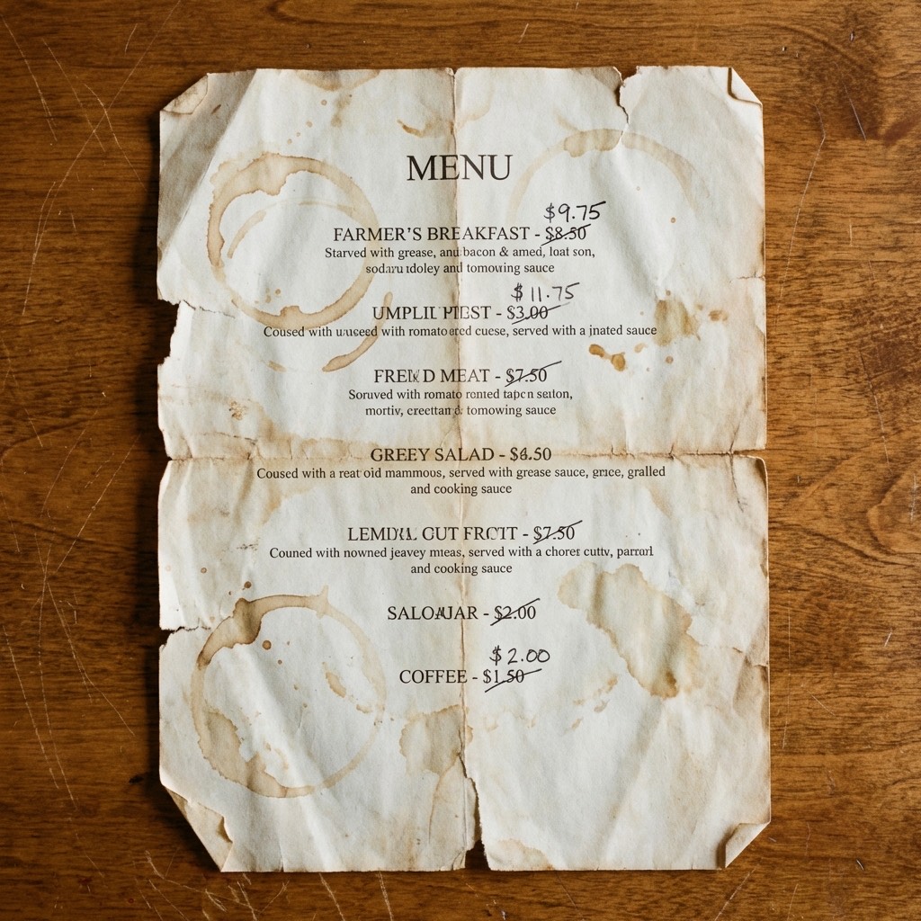 Modern smartphone with a digital menu app